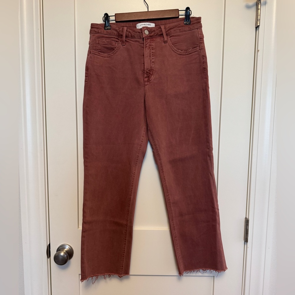 Vervet Lovervet Wren Straight Jeans in Wine Size 30 or 11 NWT